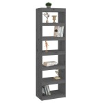 vidaXL Bibliotecă/Separator cameră gri 60x30x199,5 cm lemn masiv pin vidaXL Bibliotecă/Separator cameră gri 60x30x199,5 cm lemn masiv pin