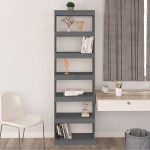vidaXL Bibliotecă/Separator cameră gri 60x30x199,5 cm lemn masiv pin vidaXL Bibliotecă/Separator cameră gri 60x30x199,5 cm lemn masiv pin