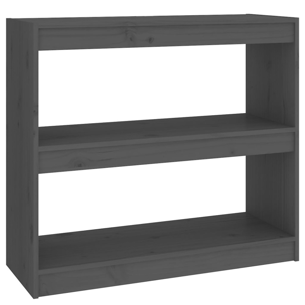 vidaXL Bibliotecă/Separator cameră gri 80x30x71,5 cm lemn masiv de pin