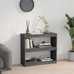 vidaXL Bibliotecă/Separator cameră gri 80x30x71,5 cm lemn masiv de pin vidaXL Bibliotecă/Separator cameră gri 80x30x71,5 cm lemn masiv de pin