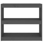 vidaXL Bibliotecă/Separator cameră gri 80x30x71,5 cm lemn masiv de pin vidaXL Bibliotecă/Separator cameră gri 80x30x71,5 cm lemn masiv de pin