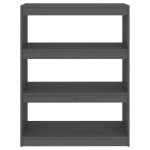 vidaXL Bibliotecă/Separator cameră gri, 80x30x103,5 cm lemn masiv pin vidaXL Bibliotecă/Separator cameră gri, 80x30x103,5 cm lemn masiv pin