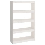 vidaXL Bibliotecă/Separator cameră alb, 80x30x135,5 cm, lemn masiv pin vidaXL Bibliotecă/Separator cameră alb, 80x30x135,5 cm, lemn masiv pin