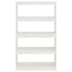 vidaXL Bibliotecă/Separator cameră alb, 80x30x135,5 cm, lemn masiv pin vidaXL Bibliotecă/Separator cameră alb, 80x30x135,5 cm, lemn masiv pin