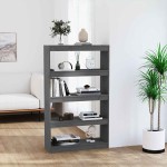 vidaXL Dulap cărți/Separator cameră gri 80x30x135,5 cm lemn masiv pin vidaXL Dulap cărți/Separator cameră gri 80x30x135,5 cm lemn masiv pin