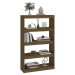 vidaXL Bibliotecă/Separator cameră maro miere 80x30x135,5 cm lemn pin vidaXL Bibliotecă/Separator cameră maro miere 80x30x135,5 cm lemn pin