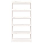vidaXL Bibliotecă/Separator cameră, alb, 80x30x167,4 cm lemn masiv pin