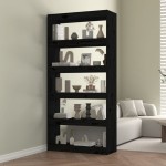 vidaXL Bibliotecă/Separator cameră negru 80x30x167,4 cm lemn masiv pin vidaXL Bibliotecă/Separator cameră negru 80x30x167,4 cm lemn masiv pin