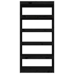 vidaXL Bibliotecă/Separator cameră negru 80x30x167,4 cm lemn masiv pin vidaXL Bibliotecă/Separator cameră negru 80x30x167,4 cm lemn masiv pin