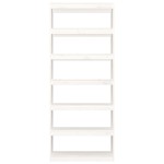 vidaXL Bibliotecă/Separator cameră, alb, 80x30x199,5 cm lemn masiv pin vidaXL Bibliotecă/Separator cameră, alb, 80x30x199,5 cm lemn masiv pin