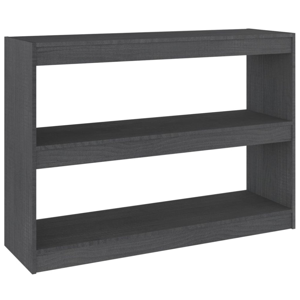 vidaXL Bibliotecă/Separator cameră, gri, 100x30x71,5 cm, lemn de pin