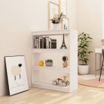 vidaXL Bibliotecă/Separator cameră, alb, 100x30x103 cm, lemn masiv pin vidaXL Bibliotecă/Separator cameră, alb, 100x30x103 cm, lemn masiv pin