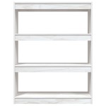 vidaXL Bibliotecă/Separator cameră, alb, 100x30x103 cm, lemn masiv pin vidaXL Bibliotecă/Separator cameră, alb, 100x30x103 cm, lemn masiv pin