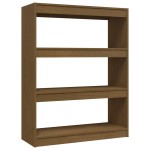 vidaXL Bibliotecă/Separator cameră, maro miere, 100x30x103 cm lemn pin