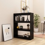 vidaXL Bibliotecă/Separator cameră, negru, 100x30x103 cm, lemn de pin vidaXL Bibliotecă/Separator cameră, negru, 100x30x103 cm, lemn de pin