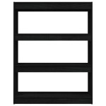 vidaXL Bibliotecă/Separator cameră, negru, 100x30x103 cm, lemn de pin vidaXL Bibliotecă/Separator cameră, negru, 100x30x103 cm, lemn de pin