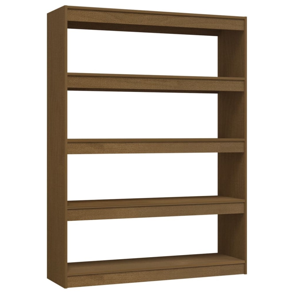 vidaXL Bibliotecă/Separator cameră maro miere 100x30x135,5 cm lemn pin
