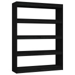 vidaXL Bibliotecă/Separator cameră negru 100x30x135,5 cm lemn de pin vidaXL Bibliotecă/Separator cameră negru 100x30x135,5 cm lemn de pin