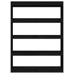 vidaXL Bibliotecă/Separator cameră negru 100x30x135,5 cm lemn de pin vidaXL Bibliotecă/Separator cameră negru 100x30x135,5 cm lemn de pin