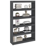 vidaXL Bibliotecă/Separator cameră, gri 100x30x167,5 cm lemn masiv pin vidaXL Bibliotecă/Separator cameră, gri 100x30x167,5 cm lemn masiv pin