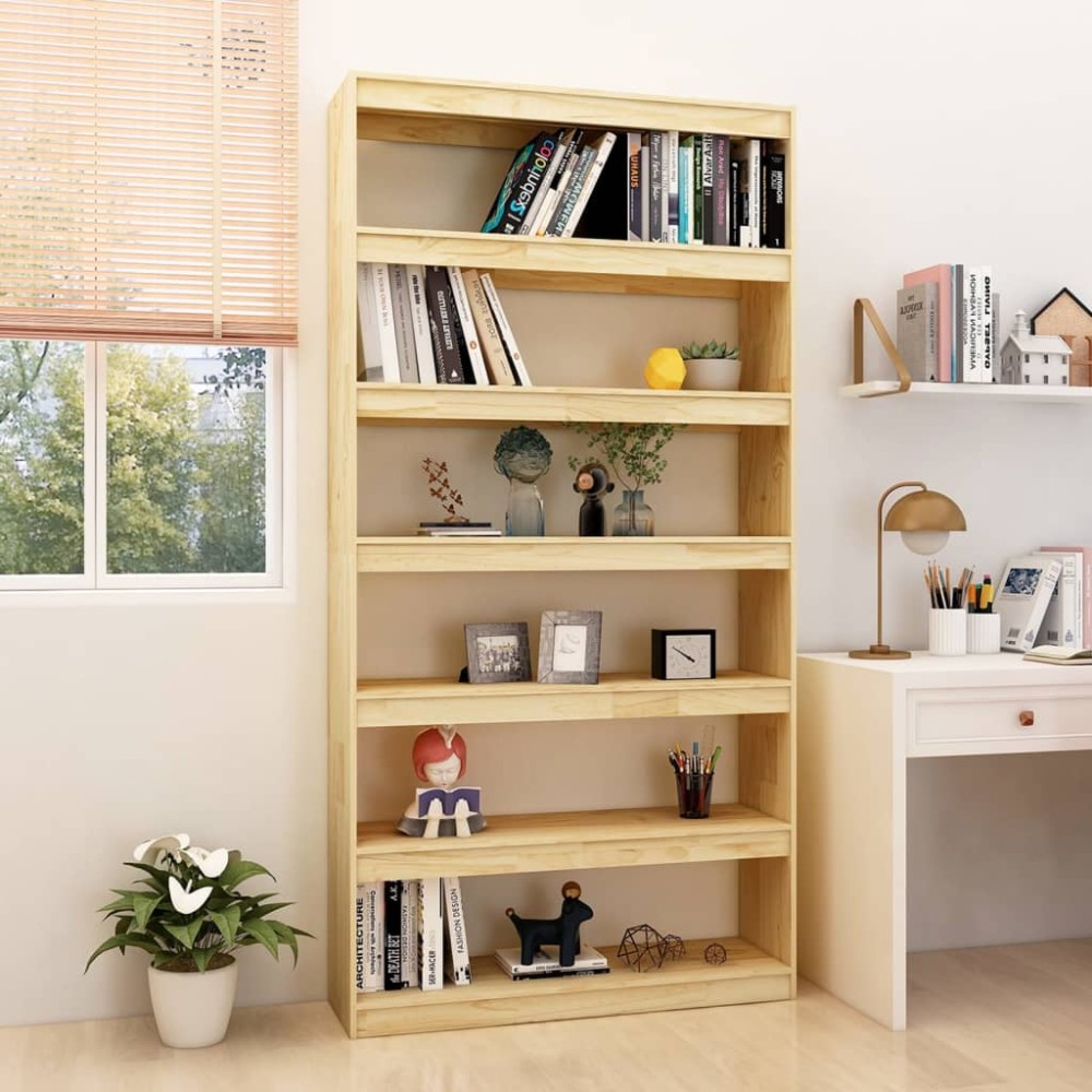 vidaXL Bibliotecă/Separator cameră, 100x30x200 cm, lemn masiv pin