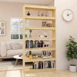 vidaXL Bibliotecă/Separator cameră, 100x30x200 cm, lemn masiv pin vidaXL Bibliotecă/Separator cameră, 100x30x200 cm, lemn masiv pin