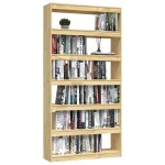 vidaXL Bibliotecă/Separator cameră, 100x30x200 cm, lemn masiv pin vidaXL Bibliotecă/Separator cameră, 100x30x200 cm, lemn masiv pin