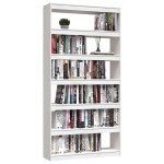 vidaXL Bibliotecă/Separator cameră, alb, 100x30x200 cm, lemn masiv pin vidaXL Bibliotecă/Separator cameră, alb, 100x30x200 cm, lemn masiv pin
