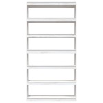 vidaXL Bibliotecă/Separator cameră, alb, 100x30x200 cm, lemn masiv pin vidaXL Bibliotecă/Separator cameră, alb, 100x30x200 cm, lemn masiv pin
