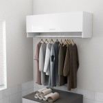 vidaXL Șifonier, alb extralucios, 100x32,5x35 cm, PAL vidaXL Șifonier, alb extralucios, 100x32,5x35 cm, PAL