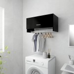vidaXL Șifonier, negru, 70x32,5x35 cm, PAL vidaXL Șifonier, negru, 70x32,5x35 cm, PAL
