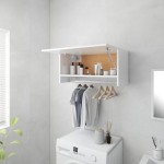 vidaXL Șifonier, alb extralucios, 70x32,5x35 cm, PAL vidaXL Șifonier, alb extralucios, 70x32,5x35 cm, PAL
