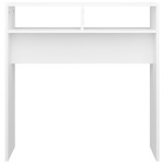 vidaXL Măsuță consolă, alb, 78x30x80 cm, lemn prelucrat vidaXL Măsuță consolă, alb, 78x30x80 cm, lemn prelucrat
