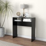 vidaXL Masă consolă, negru, 78x30x80 cm, PAL vidaXL Masă consolă, negru, 78x30x80 cm, PAL