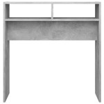 vidaXL Masă consolă, gri beton, 78x30x80 cm, PAL