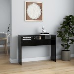 vidaXL Masă consolă, negru, 105x30x80 cm, PAL vidaXL Masă consolă, negru, 105x30x80 cm, PAL