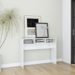 vidaXL Masă consolă, alb extralucios, 105x30x80 cm, PAL vidaXL Masă consolă, alb extralucios, 105x30x80 cm, PAL
