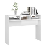 vidaXL Masă consolă, alb extralucios, 105x30x80 cm, PAL vidaXL Masă consolă, alb extralucios, 105x30x80 cm, PAL