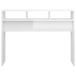 vidaXL Masă consolă, alb extralucios, 105x30x80 cm, PAL vidaXL Masă consolă, alb extralucios, 105x30x80 cm, PAL