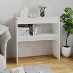 vidaXL Masă consolă, alb, 80x30x80 cm, PAL vidaXL Masă consolă, alb, 80x30x80 cm, PAL