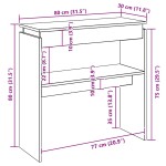 vidaXL Masă consolă, alb, 80x30x80 cm, PAL vidaXL Masă consolă, alb, 80x30x80 cm, PAL
