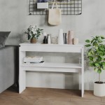vidaXL Masă consolă, alb, 102x30x80 cm, PAL vidaXL Masă consolă, alb, 102x30x80 cm, PAL