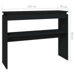 vidaXL Masă consolă, negru, 102x30x80 cm, PAL