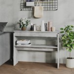 vidaXL Masă consolă, gri beton, 102x30x80 cm, PAL vidaXL Masă consolă, gri beton, 102x30x80 cm, PAL