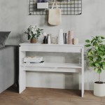 vidaXL Masă consolă, alb extralucios, 102x30x80 cm, PAL vidaXL Masă consolă, alb extralucios, 102x30x80 cm, PAL
