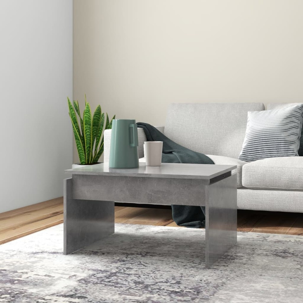 vidaXL Măsuță de cafea, gri beton, 68x50x38 cm, lemn prelucrat