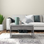 vidaXL Măsuță de cafea, gri beton, 68x50x38 cm, lemn prelucrat vidaXL Măsuță de cafea, gri beton, 68x50x38 cm, lemn prelucrat