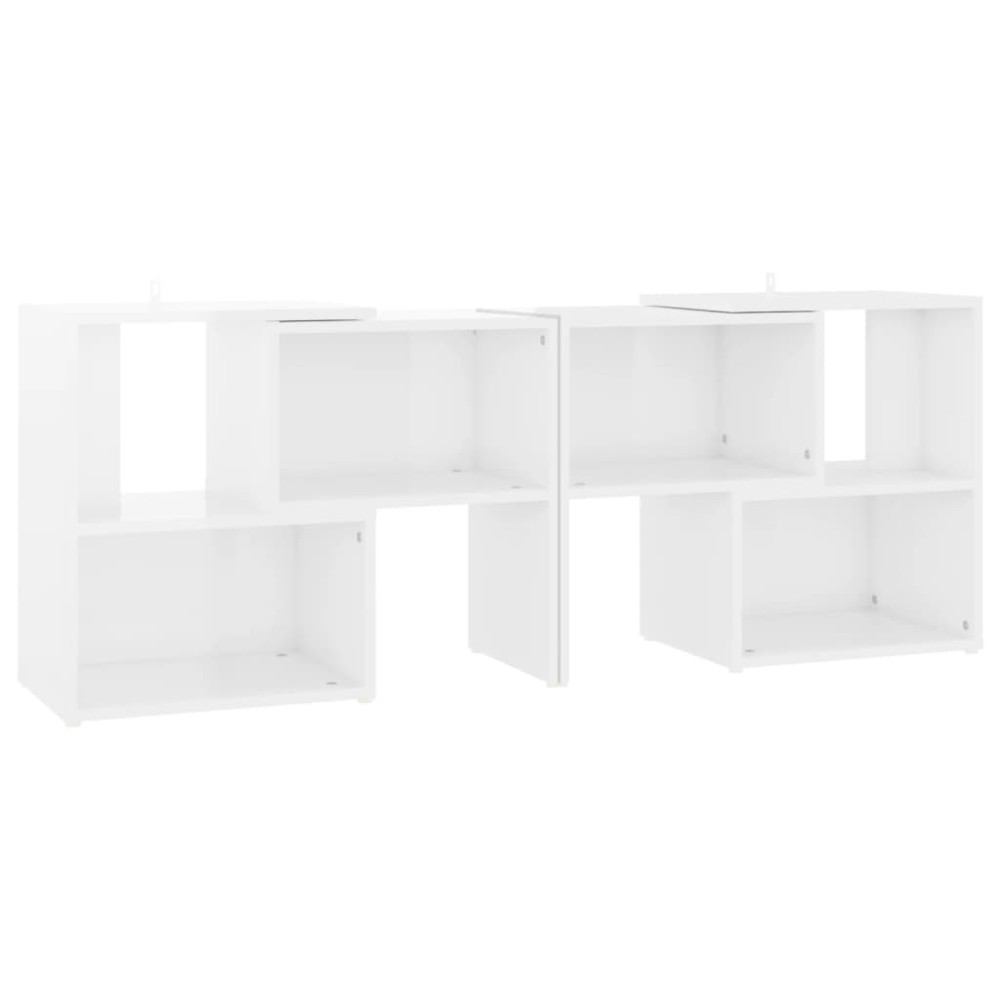 vidaXL Comodă TV, alb extralucios, 104x30x52 cm, PAL