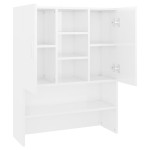vidaXL Dulap mașină de spălat, alb extralucios, 70,5x25,5x90 cm vidaXL Dulap mașină de spălat, alb extralucios, 70,5x25,5x90 cm