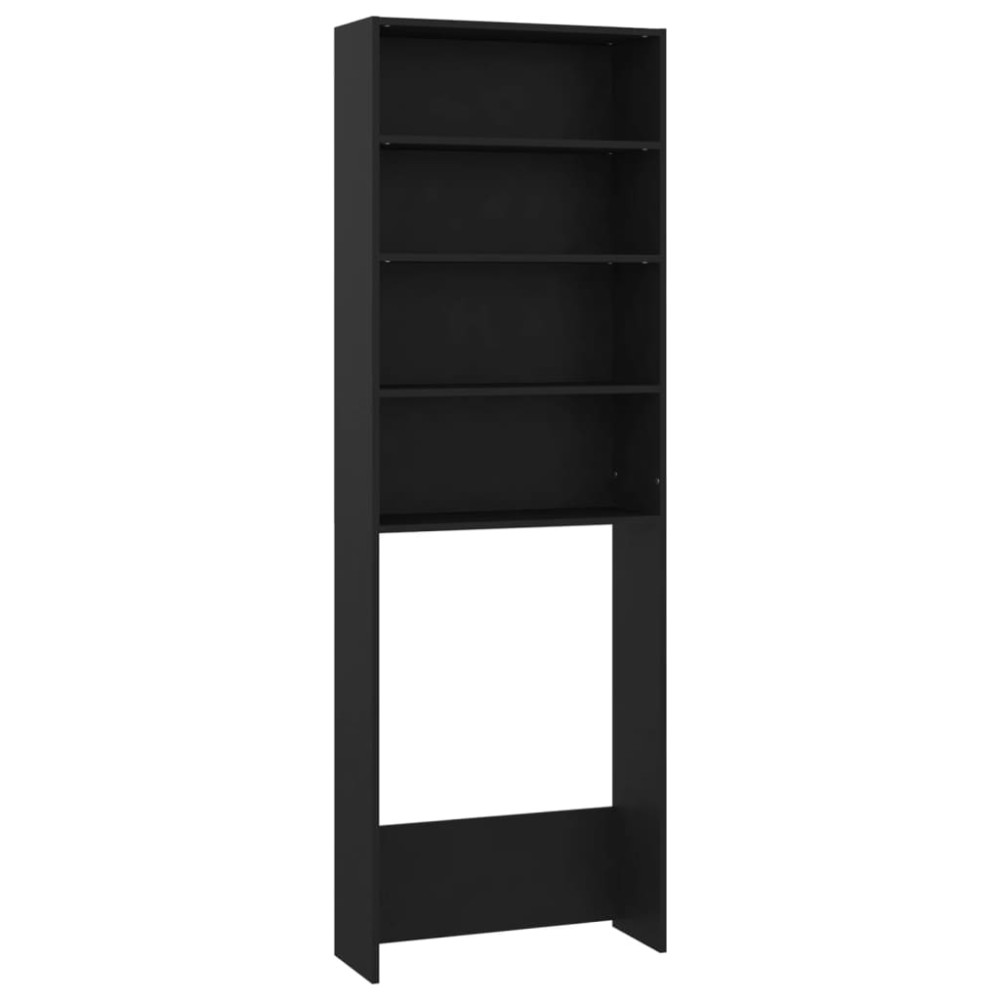vidaXL Dulap mașina de spălat, negru, 64x24x190 cm